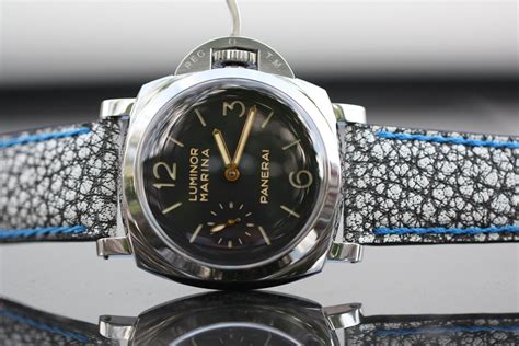 panerai tan strap blue stitching